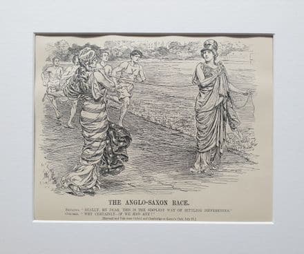 "THE ANGLO-SAXON RACE" Punch Athletics Cartoon (1904 Jul 20)