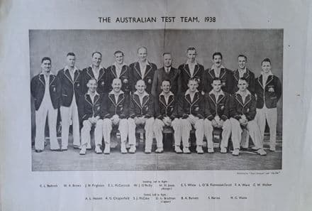 "The Australian Test Team, 1938"