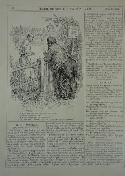 "The Club Secretary" Frank Reynolds Punch Cartoon (1923 May 16th)