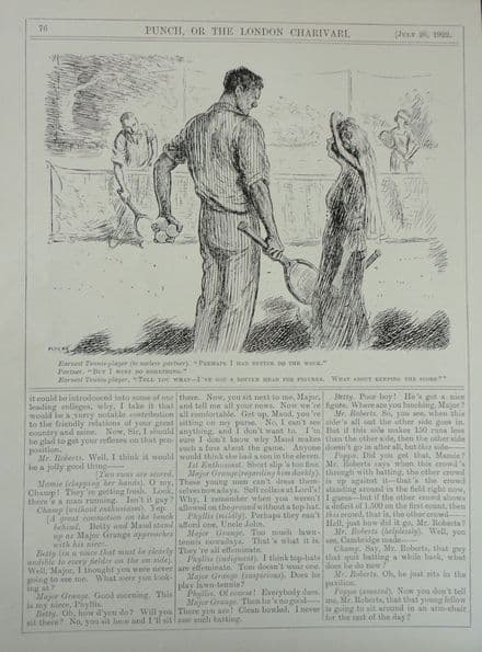 "The Earnest Player" Wallis Mills (Punch 1922 Jul 26th)