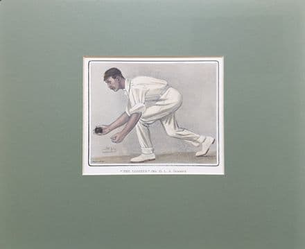 "THE LOBSTER" (Mr DLA Jephson) Coloured Cricket Print