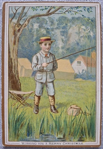 "Wishing You a Merry Christmas" (Fishing) Card