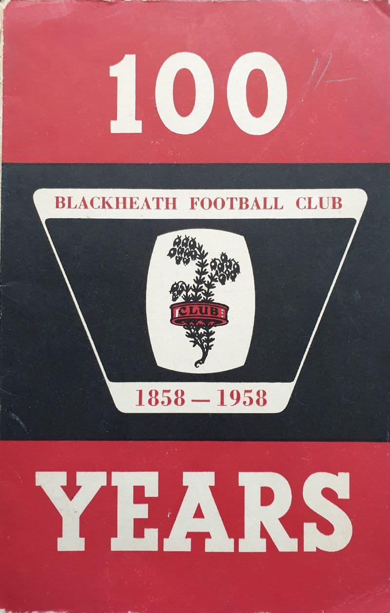 100 Years, Blackheath Football Club 1858-1958