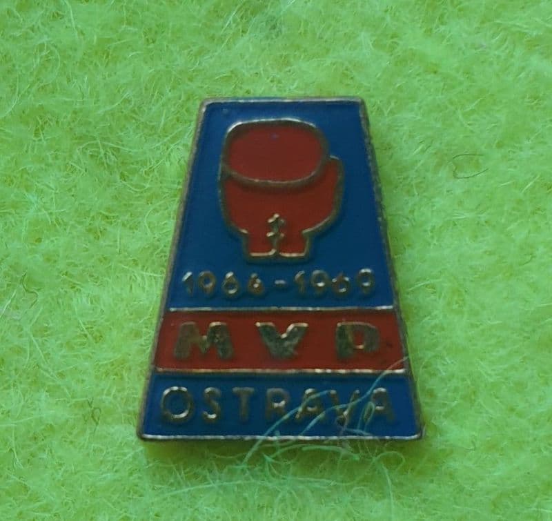 1964-1969 MVP Ostrava Boxing Stick Pin (Blue & Red)