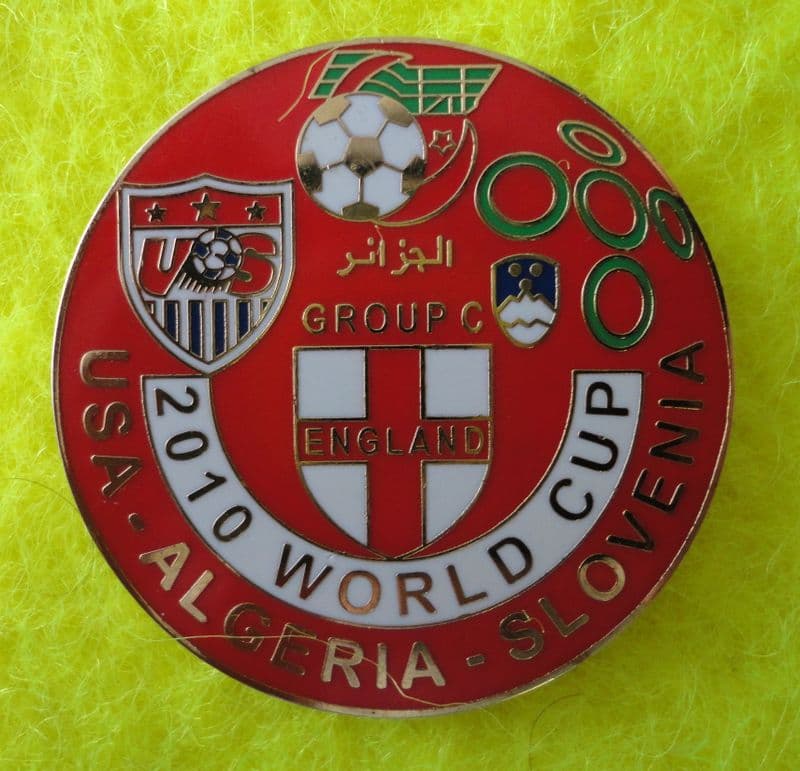 2010 World Cup England Group Enamel Pin Badge