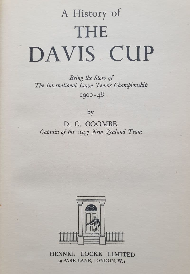 A History of the Davis Cup by DC Coombe