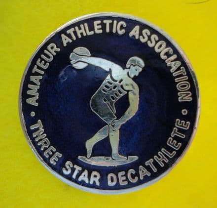 AAA Three Star Decathlete Enamel Pin Badge