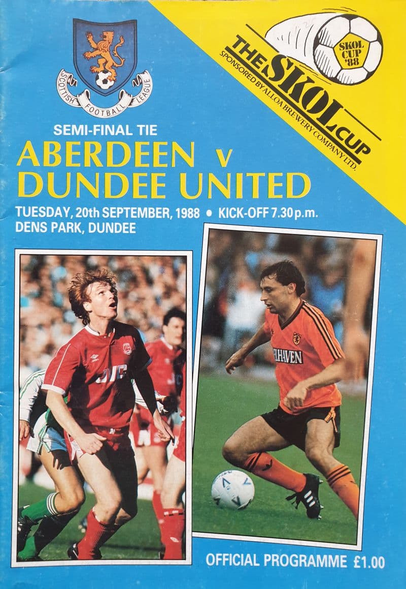 Aberdeen v Dundee Utd, Scottish League Cup SF (1988, Sep 20th)