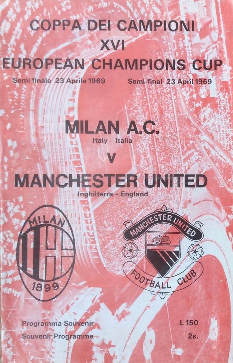 AC Milan v Manchester United, European Cup SF (1969, Apr 23rd)