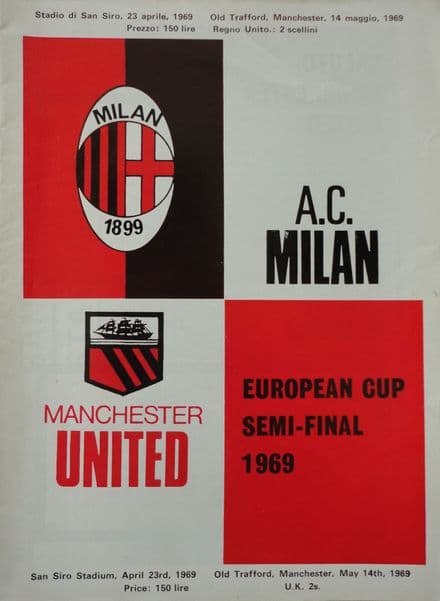 AC Milan v Manchester United, European Cup SF Official (1969, Apr 23rd)