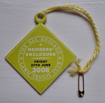 AELTC 2008 Members' Enclosure Pin Badge