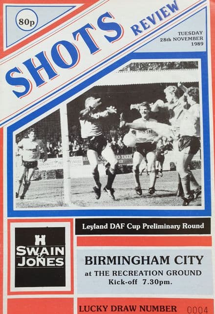 Aldershot v Birmingham City, Leyland Daf (1989, Nov 28th)