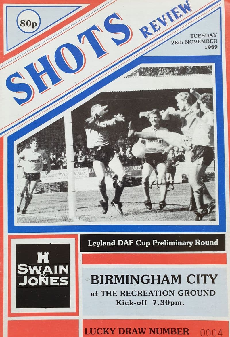 Aldershot v Birmingham City, Leyland Daf (1989, Nov 28th)