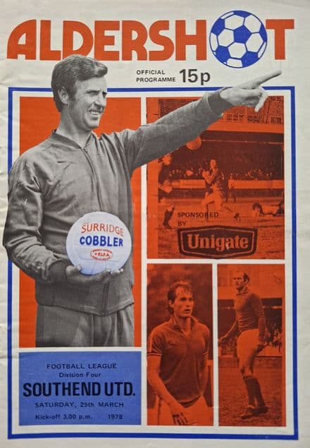 Aldershot v Southend United, Div 4 (1978, Mar 25th)