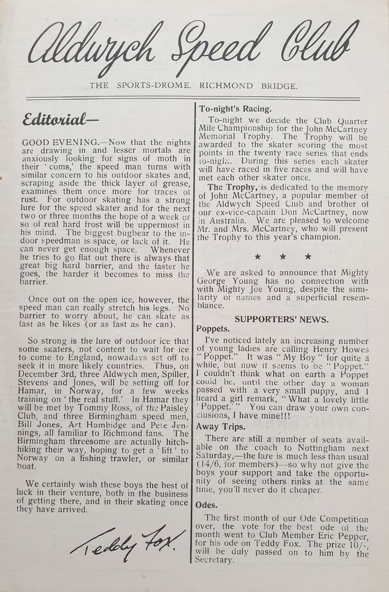 Aldwych Speed Club (1949, Nov 19th)