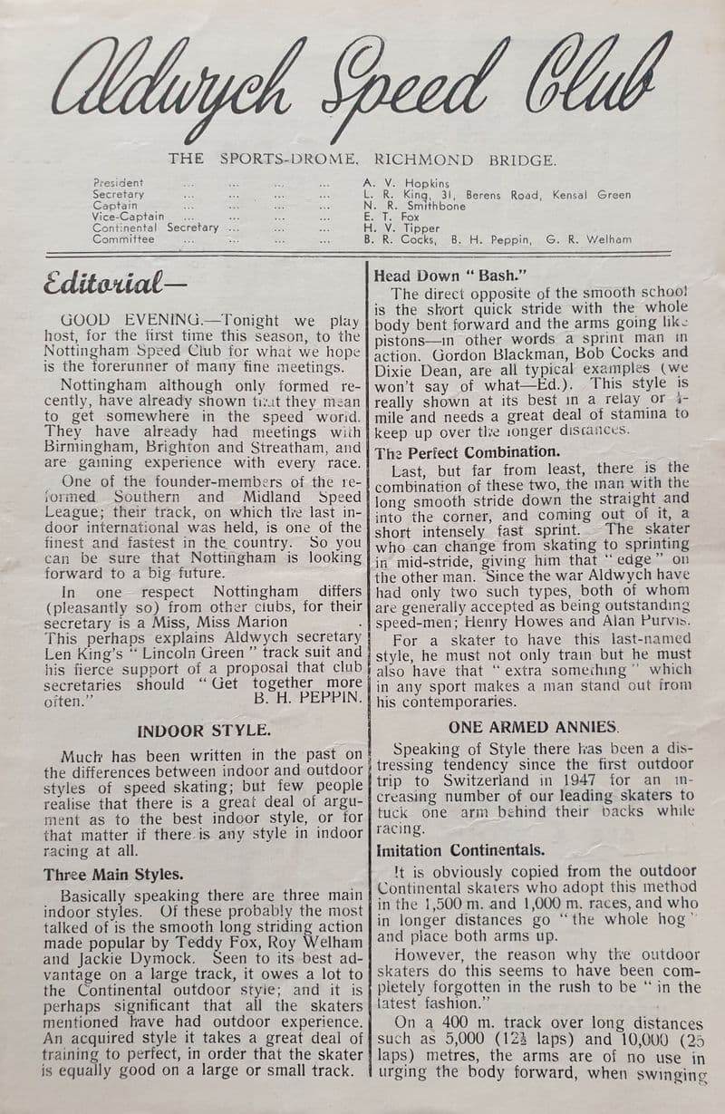 Aldwych Speed Club (1949, Nov 5th)