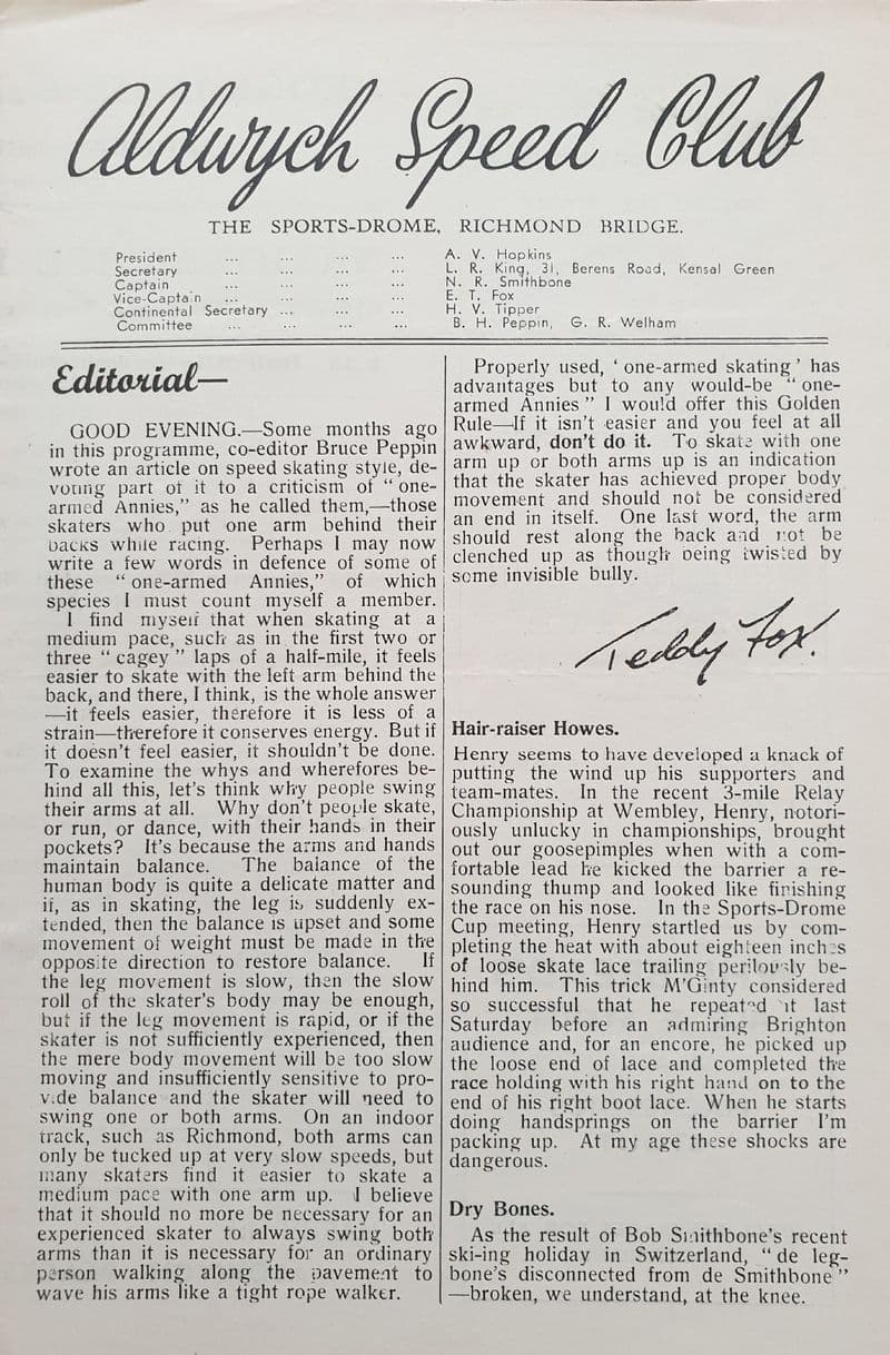 Aldwych Speed Club (1950, Feb 18th)