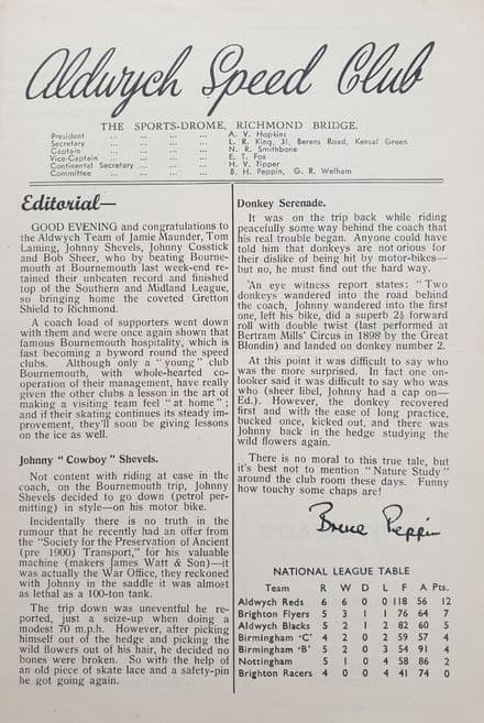 Aldwych Speed Club (1950, Feb 25th)