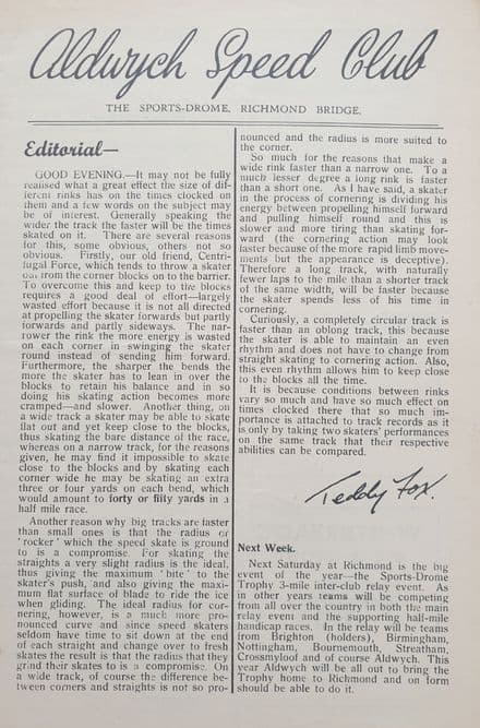 Aldwych Speed Club (1950, Jan 21st)