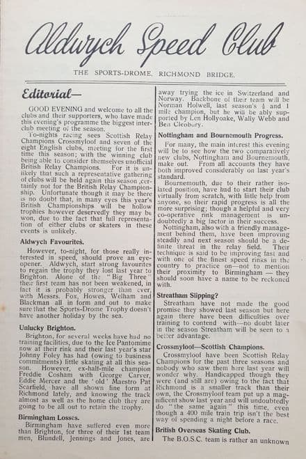 Aldwych Speed Club (1950, Jan 28th)