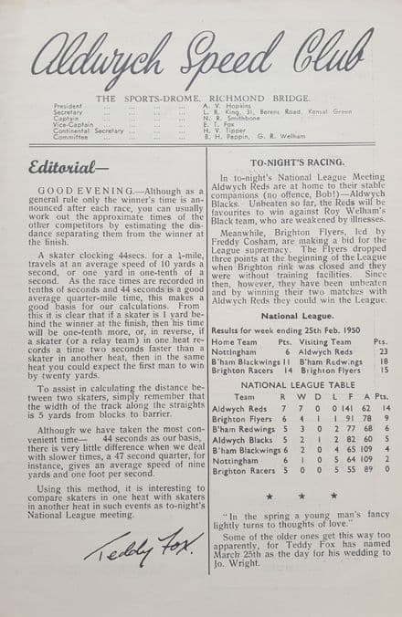 Aldwych Speed Club (1950, Mar 4th)