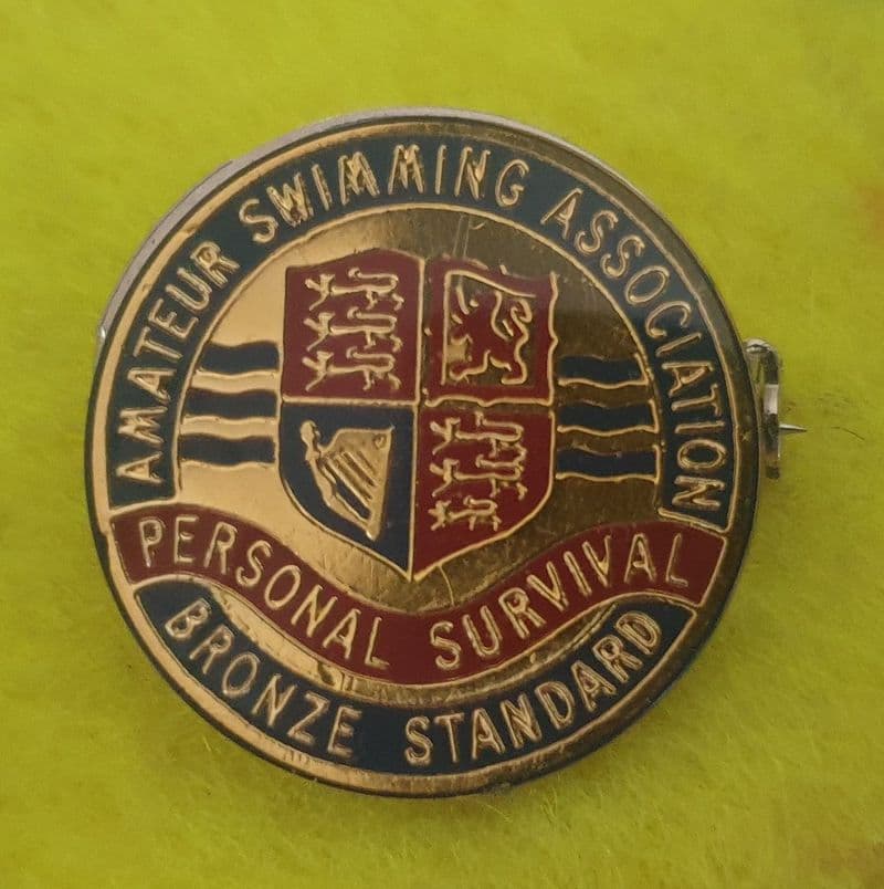 Amateur Swimming Association Personal Survival Bronze Pin Badge