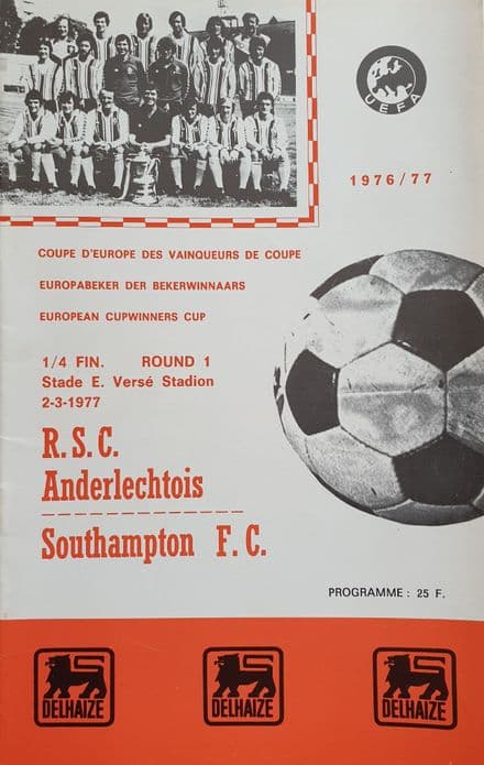 Anderlecht v Southampton, CW Cup (1977, Mar 2nd)