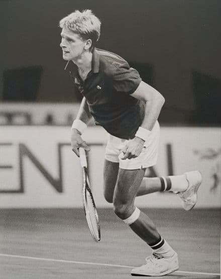 Andrew Castle Large Press Photo "Serve Volley"