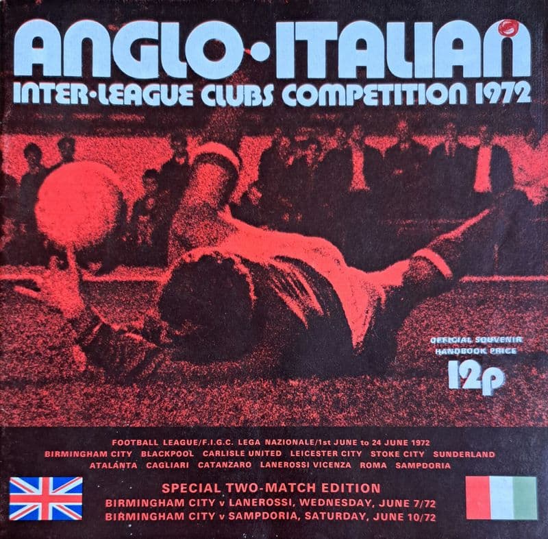 Anglo-Italian Inter League Clubs Competition (1972) Birmingham