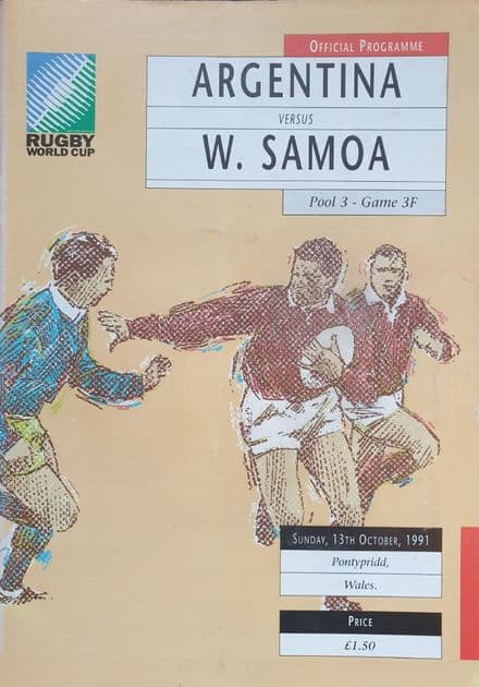 Argentina v W Samoa (1991, Oct 13th) RWC