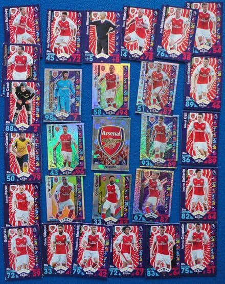 Arsenal, Match Attax Cards x 28 (2016-17)