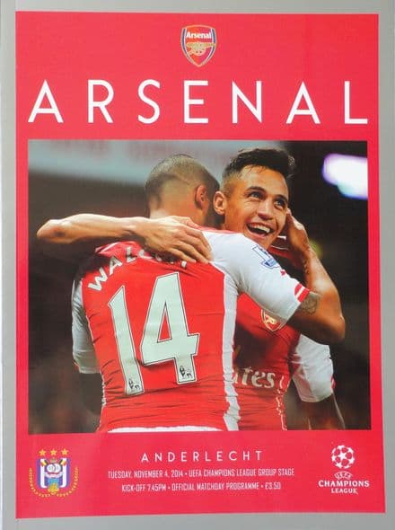 Arsenal v Anderlecht, Champions League (2014, Nov 4th)