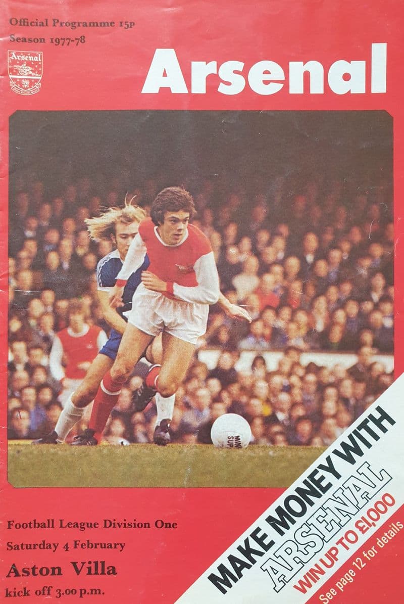 Arsenal v Aston Villa, Div 1 (1978, Feb 4th)
