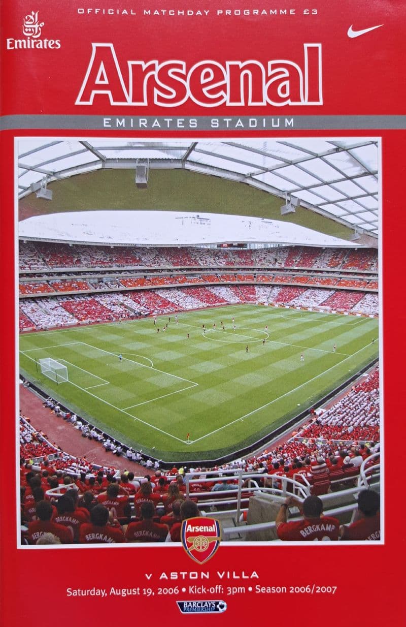 Arsenal v Aston Villa, Prem (2006, Aug 19th)