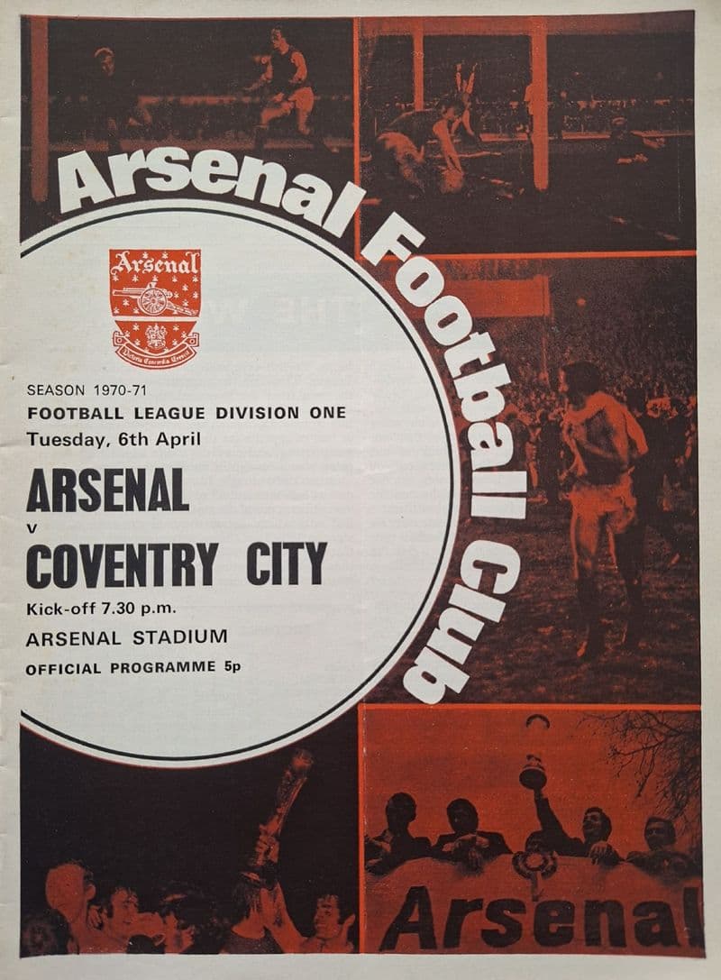 Arsenal v Coventry, Div 1 (1971, Apr 6th)
