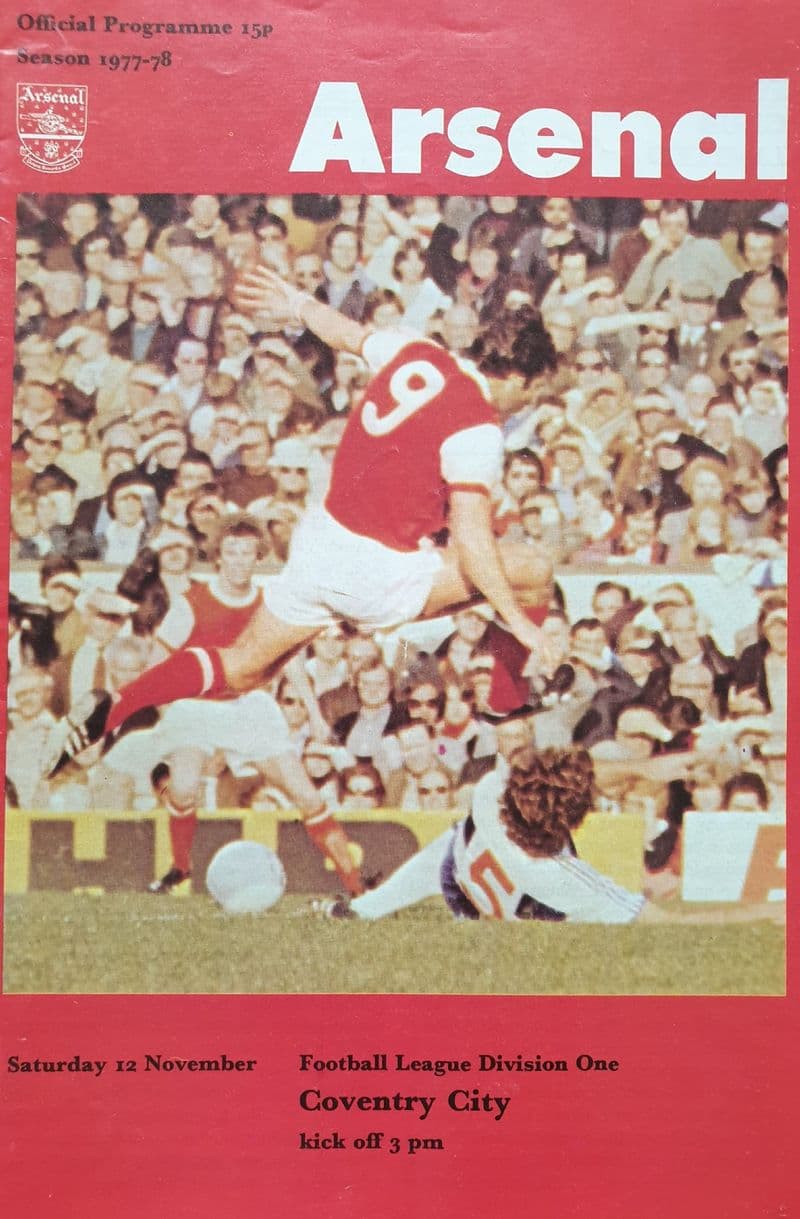 Arsenal v Coventry, Div 1 (1977, Nov 12th)
