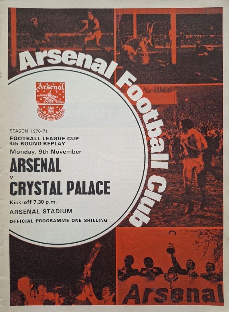 Arsenal v Crystal Palace, Lge Cup (1970, Nov 9th)