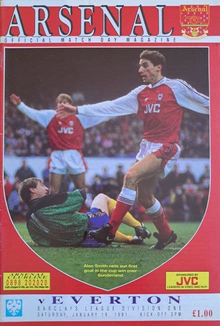 Arsenal v Everton, Div 1 (1991, Jan 19th)