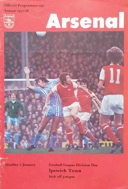 Arsenal v Ipswich, Div 1 (1978, Jan 2nd)