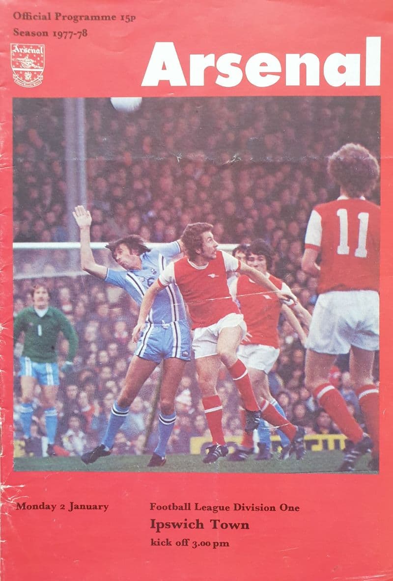 Arsenal v Ipswich, Div 1 (1978, Jan 2nd)