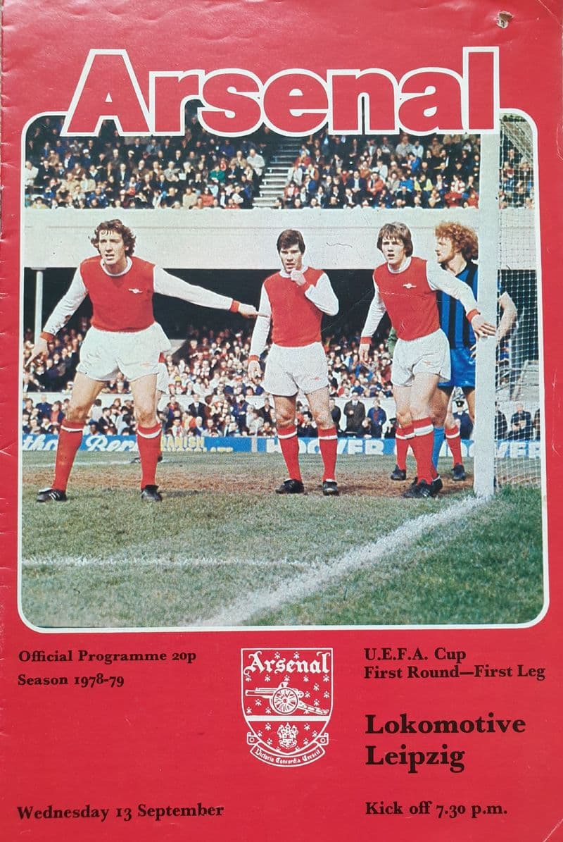 Arsenal v Lokomotive Leipzig, UEFA Cup (1978, Sept 13th)