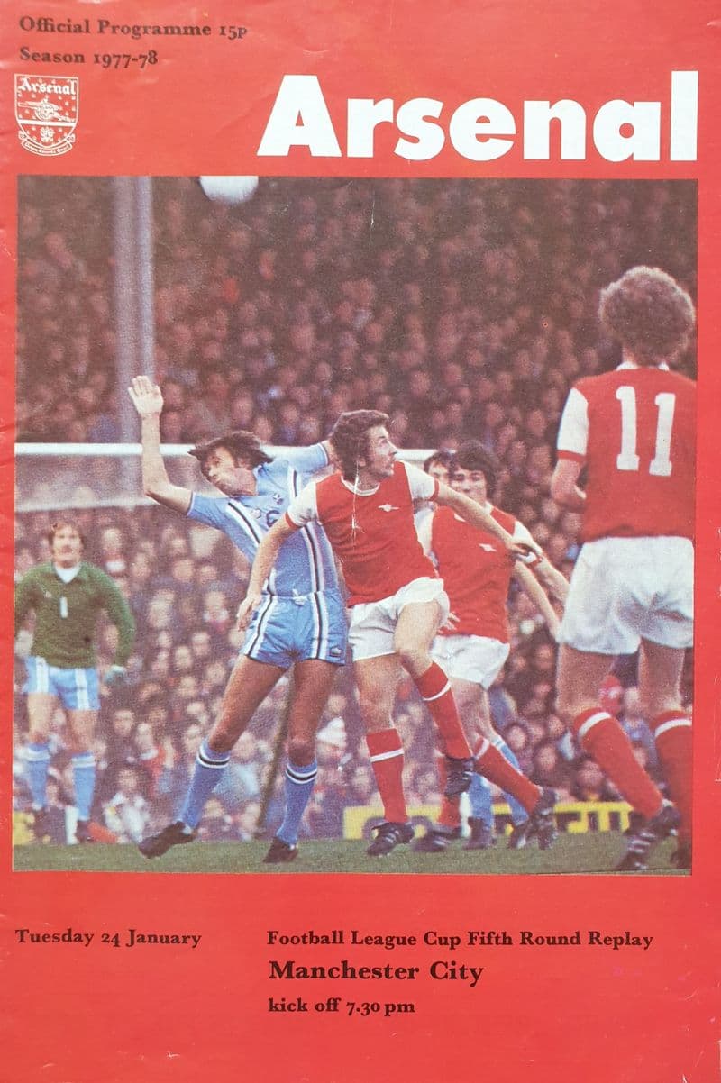 Arsenal v Manchester City, Div 1 (1978, Jan 24th)
