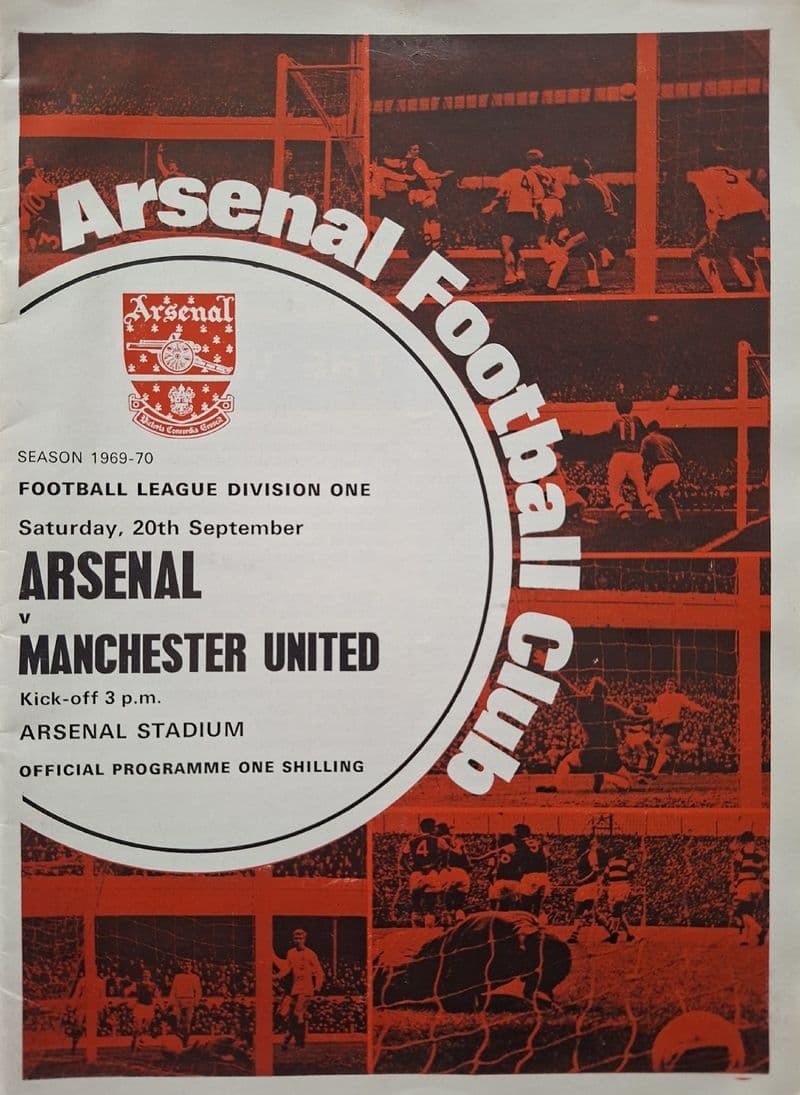 Arsenal v Manchester United, Div 1 (1969, Sep 20th)