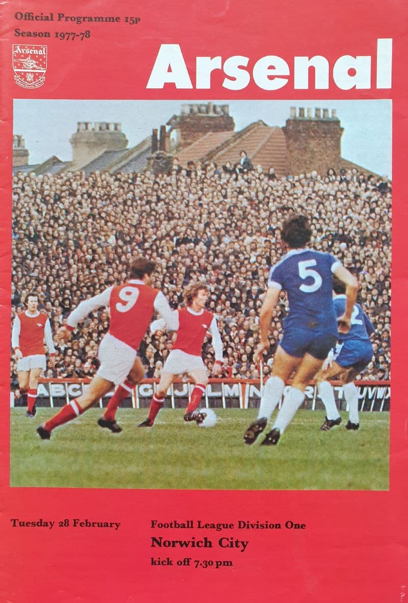 Arsenal v Norwich, Div 1 (1978, Feb 28th)