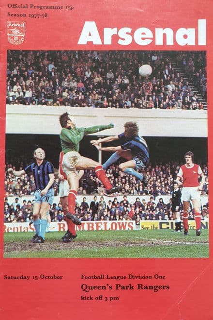 Arsenal v QPR, Div 1 (1977, Oct 15th)