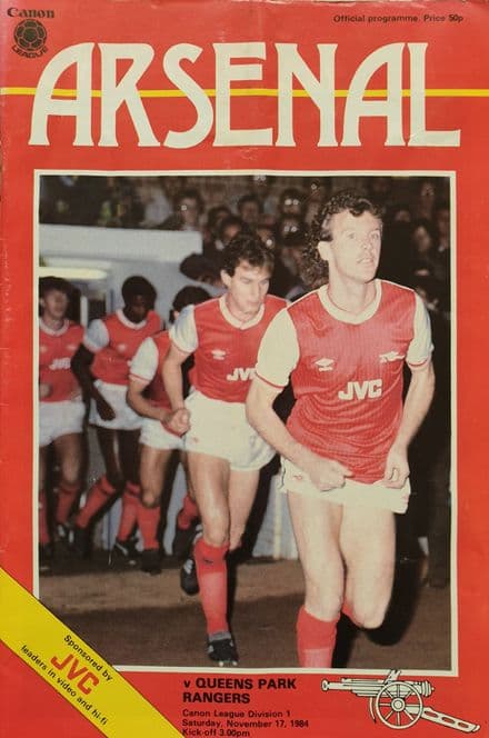 Arsenal v QPR, Div 1 (1984, Nov 17th)