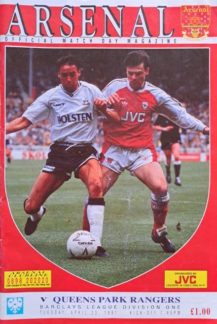 Arsenal v QPR, Div 1 (1991, Apr 23rd)