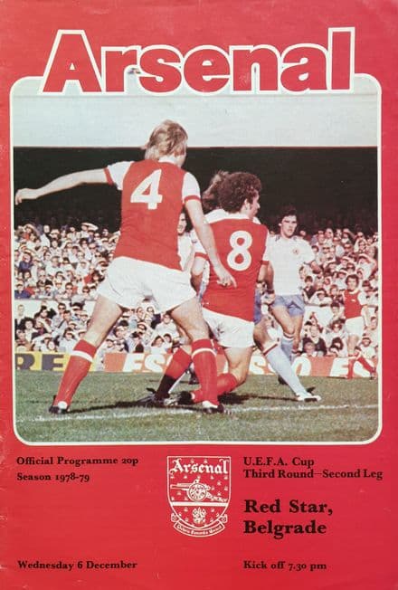 Arsenal v Red Star Belgrade, UEFA Cup (1978, Dec 8th)