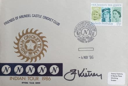 Arundel India Tour Cover (1986) SIGNED James Kirtley