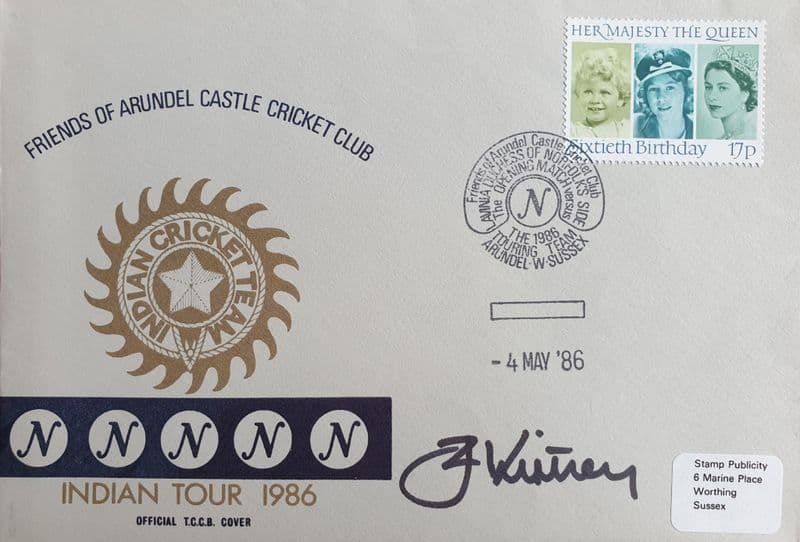 Arundel India Tour Cover (1986) SIGNED James Kirtley